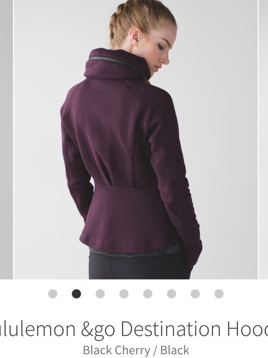 lululemon athletica Sweaters - Lululemon &go Destination Hoodie Black Cherry size 4